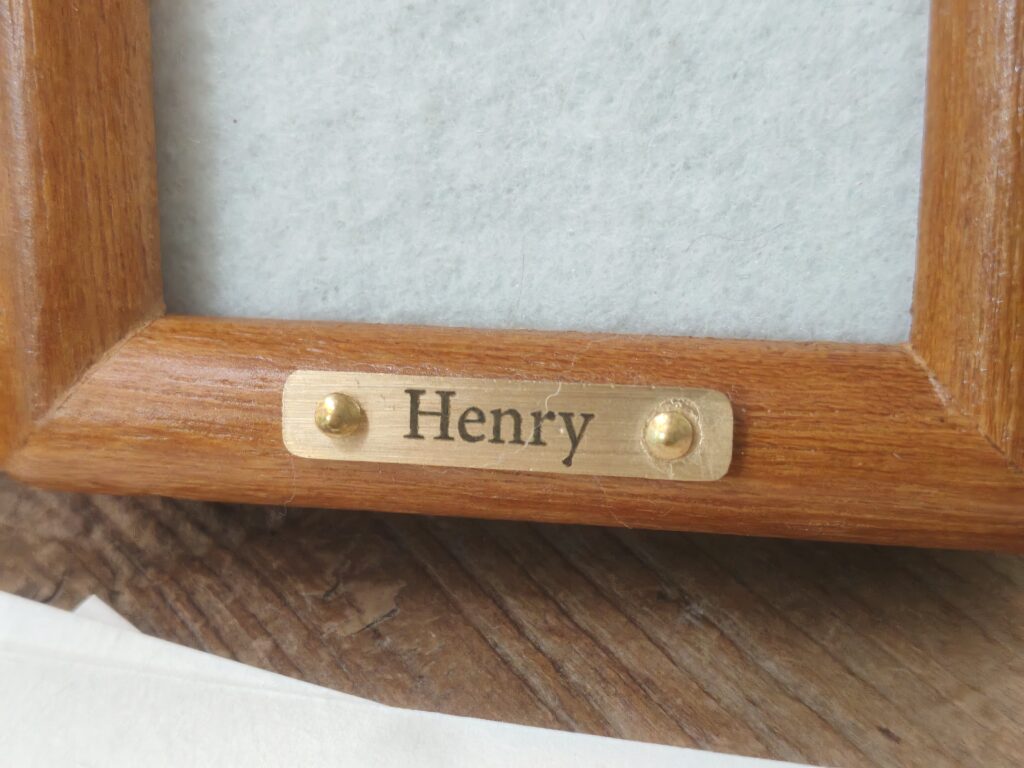 Personalized metal name tag for Furever Light